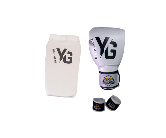 Your Gloves | Real Leather Gears | Kickboxing VOORDEELPACK: Kids - Wit